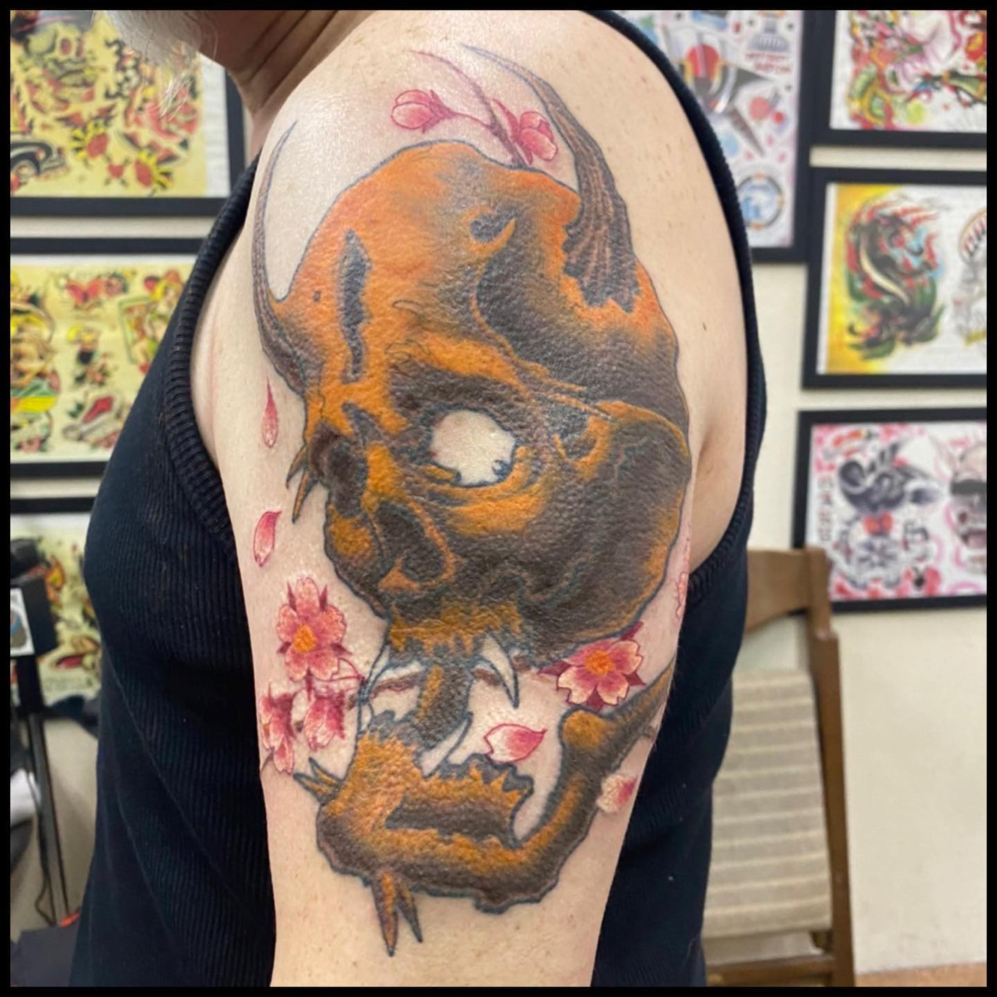 腕 #スカル#skull #skulltattoo #tattoo #ink #freehand #color #horimasa #tokyo #56 #56tattoo #スカル #ガイコツ #タトゥー #スミ #イレズミ #フリーハンド #カラー #ホリマサ #骸骨 #刺青 #墨 #彫雅 #東京