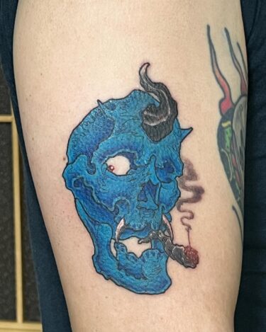 腕 #鬼スカル#skull #oniskull #skulltattoo #tattoo #ink #freehand #japanesetattoo #56 #56tattoo #horimasa #tokyo #スカル #オニ #ガイコツ #タトゥー #フリーハンド #骸骨 #鬼 #刺青 #墨 #彫雅 #東京 #東京インク