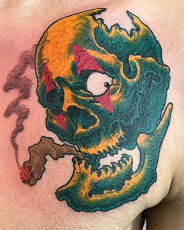 胸 #スカル#skull #skulltattoo #tattoo #ink #freehand #56 #56tattoo #horimasa #tokyo #tokyoink #スカル #ガイコツ #タトゥー #イレズミ #スミ #フリーハンド #骸骨 #刺青 #墨 #彫雅 #東京