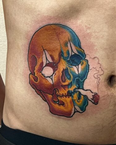 腹 #スカルin progress#skull #skulltattoo #tattoo #ink #freehand #56 #56tattoo #horimasa #tokyo #color #ガイコツ #タトゥー #インク #スミ #イレズミ #フリーハンド #カラー #ホリマサ #トウキョウ #骸骨 #刺青 #墨 #彫雅 #東京