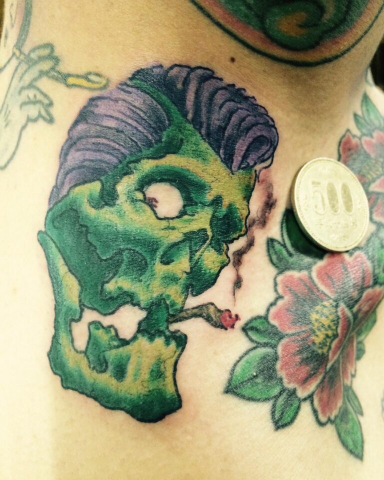 #リーゼントスカル#skull #skulltattoo #tattoo #ink #freehand #56 