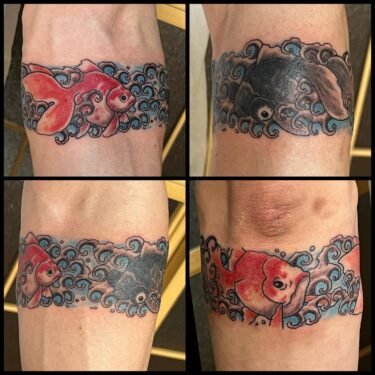 腕 #金魚#goldfish #tattoo #ink #freehand #horimasa #tokyo #56 #56tattoo #刺青 #墨 #彫雅 #東京 #東京インク #フリーハンド #タトゥー #トウキョウ #ホリマサ #トウキョウインク